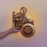 Strongest Welder - Personalized Welder LED Light Wall Clock