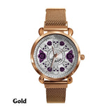 Skull And Roses - Personalized Skull Women Hand Watch