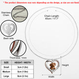 Custom From Any Photo - Personalized Dog Shaped Metal Pendant Necklace
