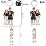 Custom Any Photo Baseball Mom/Grandma - Personalized Baseball Premium Keychain With Charms