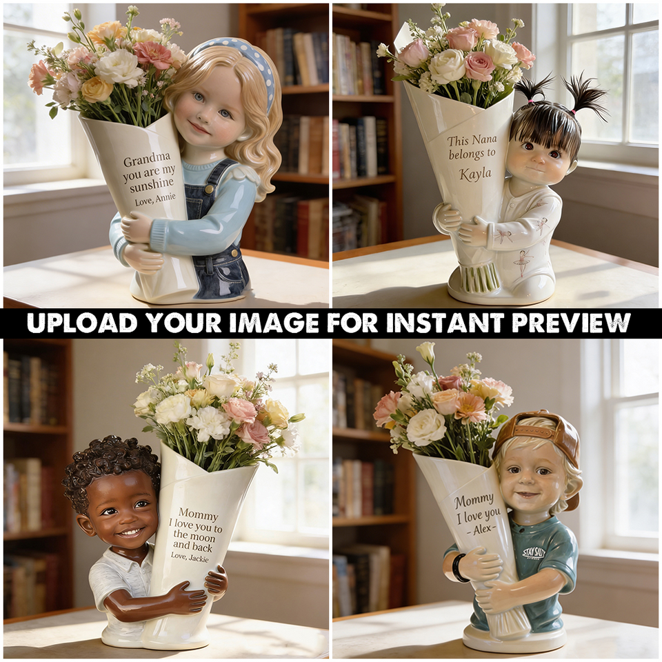 Flower Bouquet Vase - Mother's Day Gift - Personalized Mother Acrylic Flower Vase