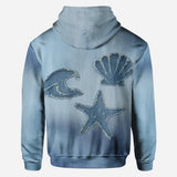 Denim Sea Life - Personalized Sea Lover All Over Shirt