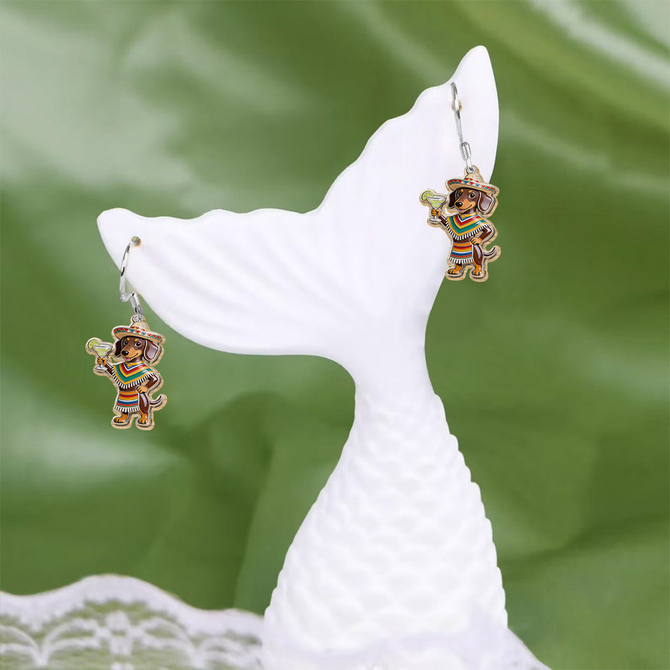 Custom Any Photo, Cinco De Mayo Earrings for Women - Personalized Dog Earrings