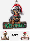 Welcome Home - Personalized Dog Custom Shaped Wood Sign