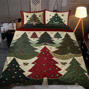 Christmas Tree - Personalized Christmas Quilt Set
