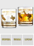 My Brother/ Sister/ Son... Forever, Never Apart Maby In Distance But Never At Heart - Personalized Sibling Whiskey Glass