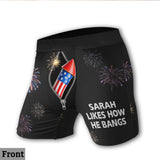I Like How He Bangs - Personalized Spicy Couple Men’s Boxer Briefs