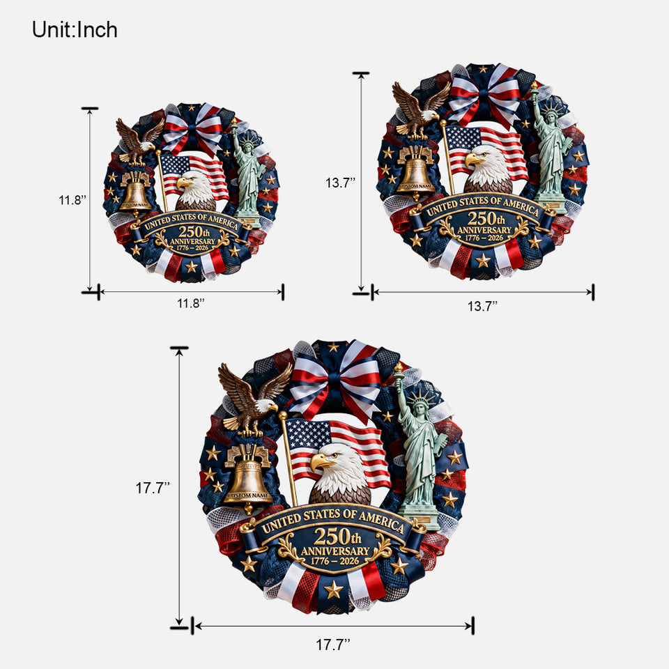 US 250th Anniversary - Personalized Patriot Custom Shaped Wood Sign