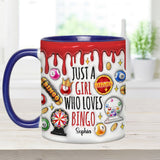 Just A Girl Who Loves Bingo - Personalized Bingo Player Accent Mug