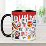 Just A Girl Who Loves Bingo - Personalized Bingo Player Accent Mug
