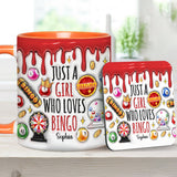 Just A Girl Who Loves Bingo - Personalized Bingo Player Accent Mug