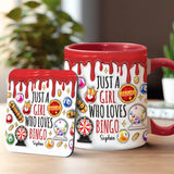 Just A Girl Who Loves Bingo - Personalized Bingo Player Accent Mug