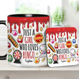 Just A Girl Who Loves Bingo - Personalized Bingo Player Accent Mug
