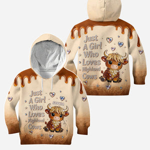 Just A Girl Who Loves Highland Cows - Personalized Highland Cow Hoodie and Leggings