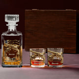I like Whiskey And Guns And Maybe 3 People - Personalized Whisky Whiskey Glass