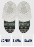 Hooked on Fishing - Personalized Fishing Slippers With Fur Lining