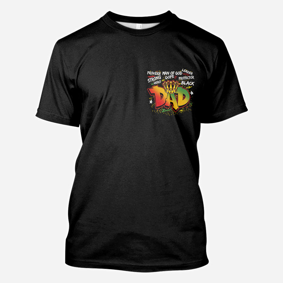 Strong Dope Hero Dad - Personalized African American All Over Shirt