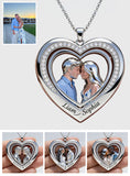 Forever & Always Heart - Couple Shaped Metal Pendant Necklace