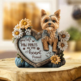 You Left Paw Prints On Our Hearts - Personalized Dog Custom Shaped Acrylic Plaque