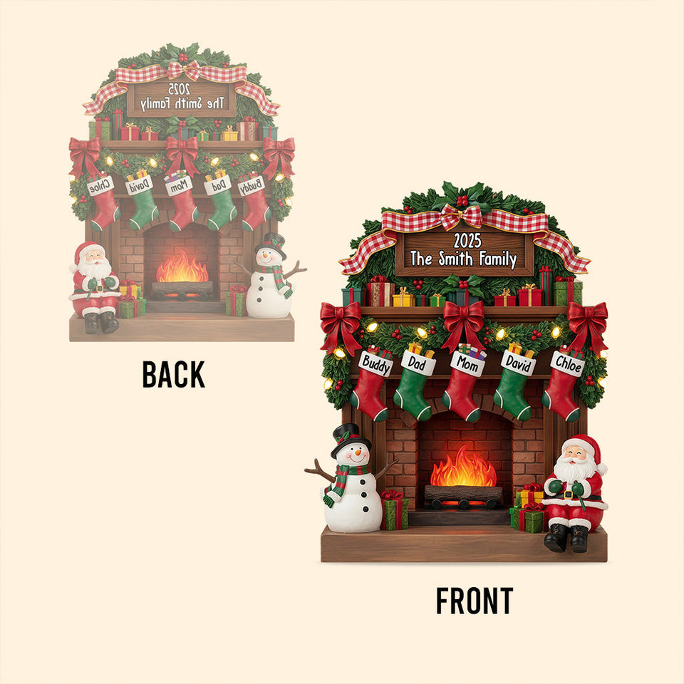 Merry Christmas - Personalized Family Custom Shaped Acrylic Plaque