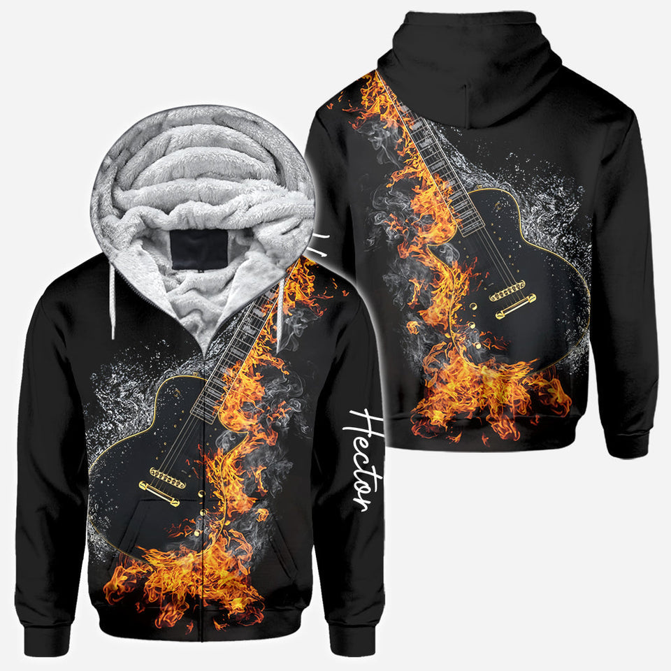 Blazing Guitar - Personalized Guitar All Over Shirt