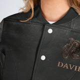 Never Underestimate An Old Man With A Motorcycle - Personalized Biker Varsity Jacket