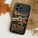The Blackfather - Personalized Father 3D Embossed Leather Phone Case