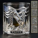 Alphabet Initial For Whiskey, Bourbon... Lovers - Personalized Whisky Whiskey Glass