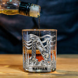 Alphabet Initial For Whiskey, Bourbon... Lovers - Personalized Whisky Whiskey Glass