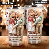 Annoying each other - Personalized Couple Tumbler