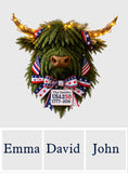 USA 250 Celebration - Personalized Highland Cow LED Light Acrylic Sign