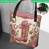 Boots & Hat - Personalized Cowgirl Tote Bag