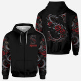 Dragon And Roses - Personalized Dragon All Over Shirt