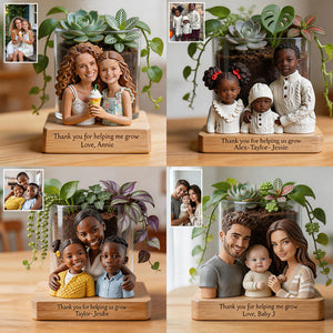 Thank You For Helping Me Grow - Personalized Kid Acrylic Pot