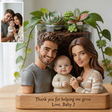 Thank You For Helping Me Grow - Personalized Kid Acrylic Pot