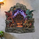 Fantasy Dragons - Personalized Dragon LED Light Wall Clock