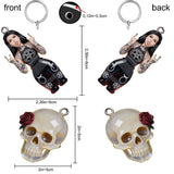 Custom Any Photo - Personalized Skull Premium Keychain With Charms