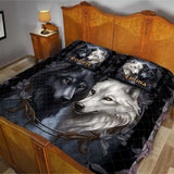 You And Me We Got This - Personalized Wolf Quilt Set
