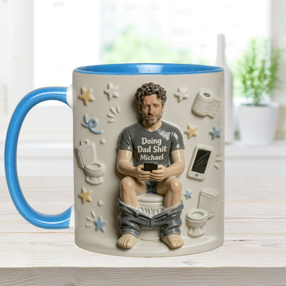 Best Time Of Day - Personalized Father Accent Mug & Coaster