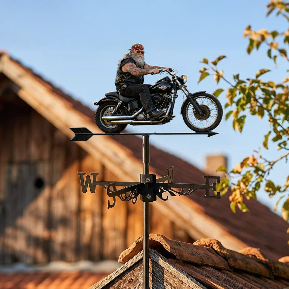 Biker Gift, Motorbike Lovers Gift - Personalized Biker Weather Vane