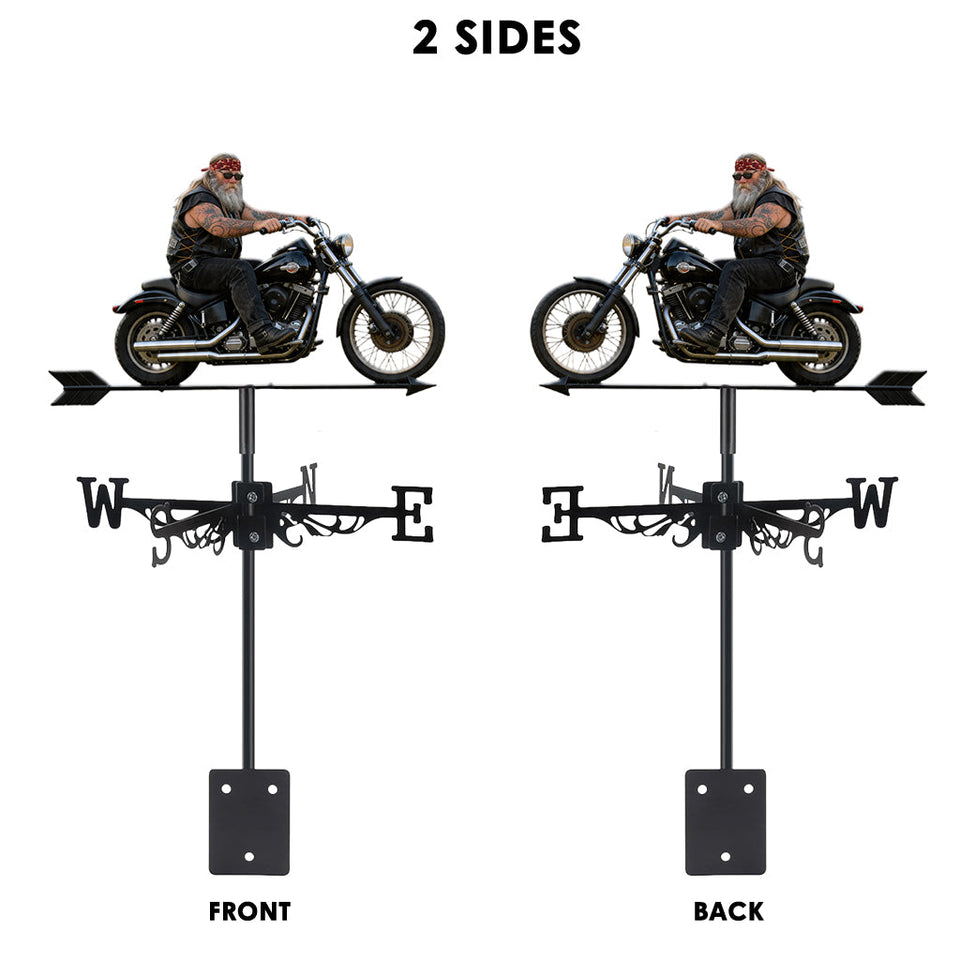 Biker Gift, Motorbike Lovers Gift - Personalized Biker Weather Vane