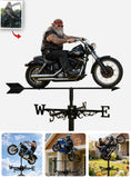 Biker Gift, Motorbike Lovers Gift - Personalized Biker Weather Vane