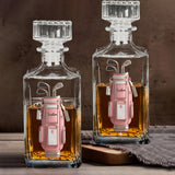 Luxury Gift For Golfer Custom Name - Personalized Golf Whiskey Decanter Set