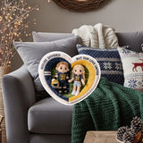 Football House Divided - Personalized Football Faux Fur Shaped Pillow