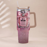 No1 Mom Ever - Personalized Mother Tumbler With Handle