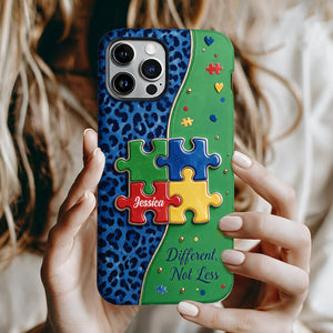 Different Not Less - Personalized Autism Awareness Full Print Phone Case