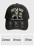 Just A Dad Who Always Came Back With The Milk Funny Skeleton - Personalized Father Classic Cap