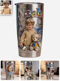 I Love You - Custom From Photo - Personalized Autism Awareness Tumbler