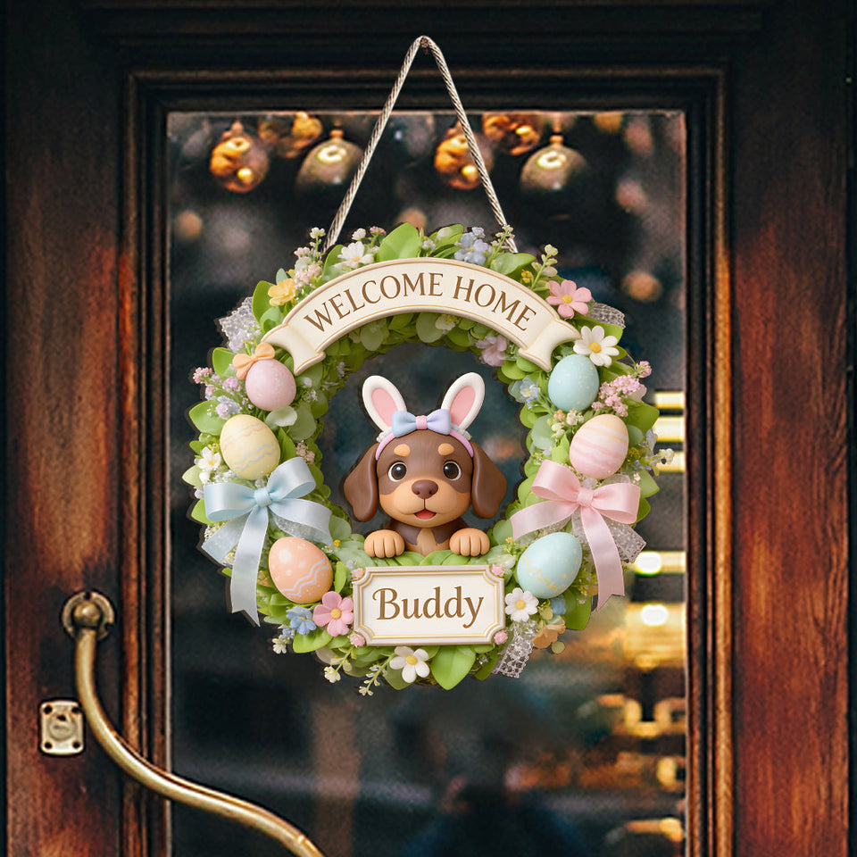 Any Photo Easter's Day Gift - Personalized Dog Custom Shaped Wood Sign