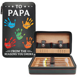 To Dad From The Reasons You Smoke - Personalized Father Travel Cigar Humidor Case